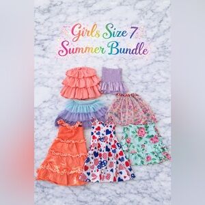 ADORABLE
Girls Size 7 Summer Bundle
Skirts + Dresses 🌸☀️